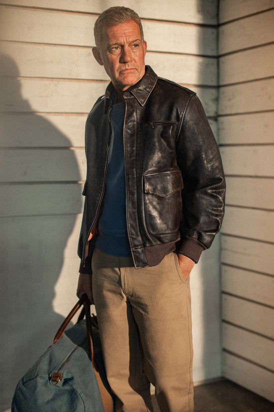 McQueen A2 Leather Jacket Brown