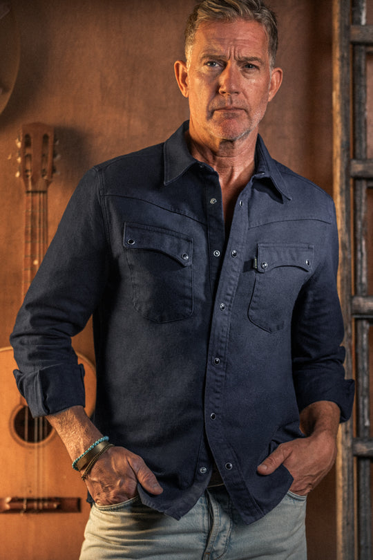 The Spur Western Shirt Navy