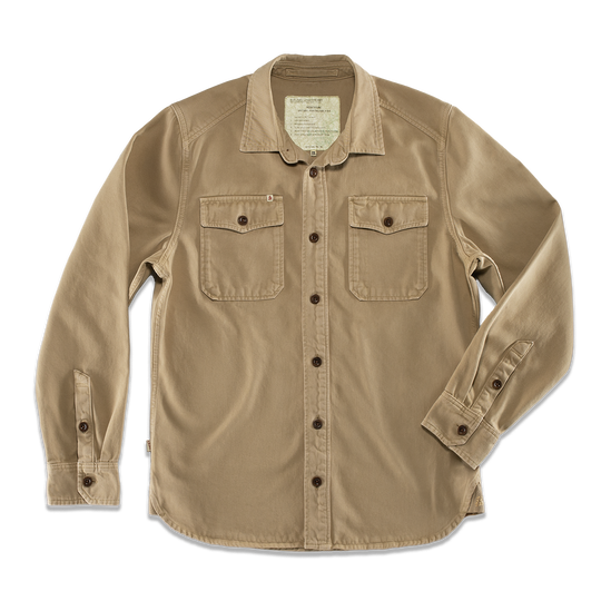 &SONS Livingstone Twill Shirt Khaki