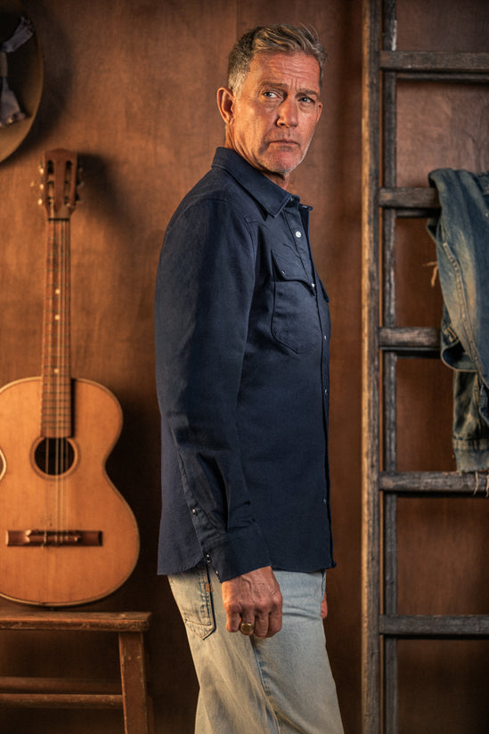 The Spur Western Shirt Navy