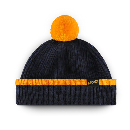&SONS Bar Stripe Beanie Navy