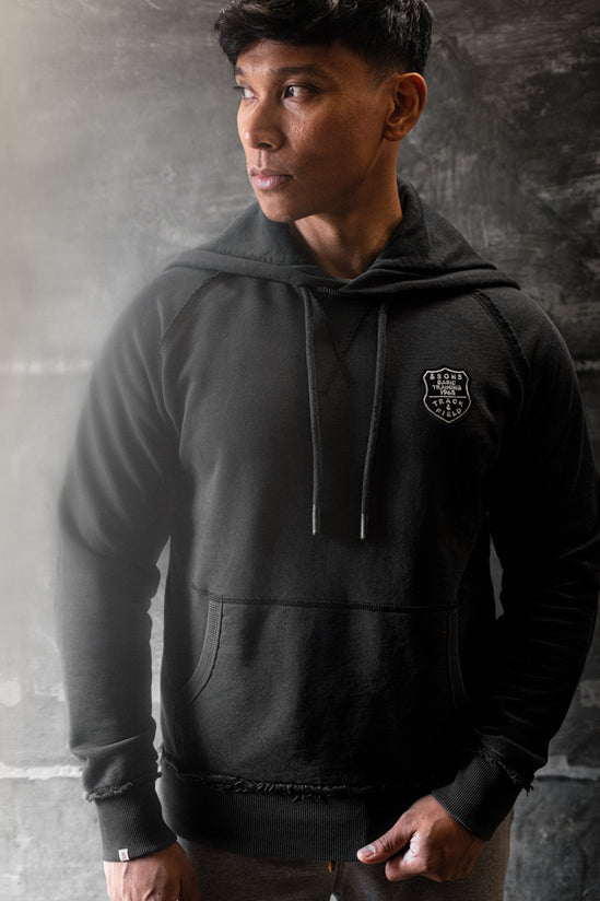 &SONS Warm Down Hoodie Washed Black