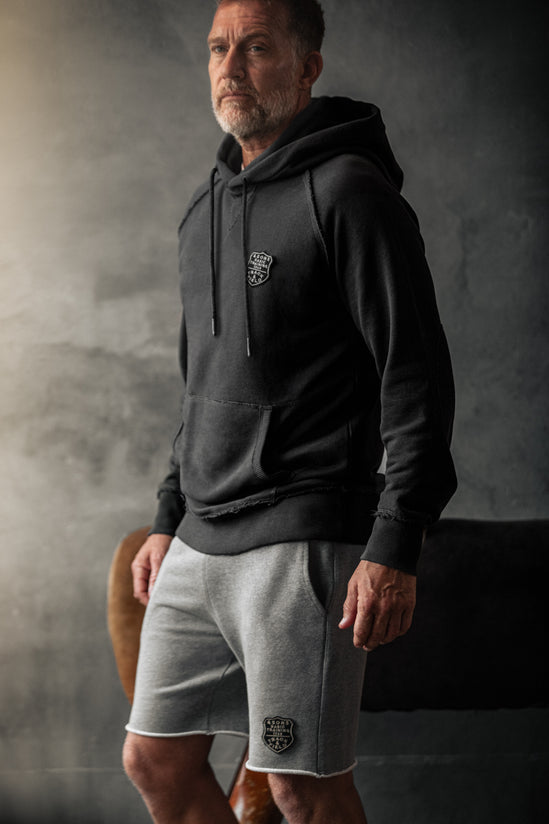 &SONS Warm Down Hoodie Washed Black