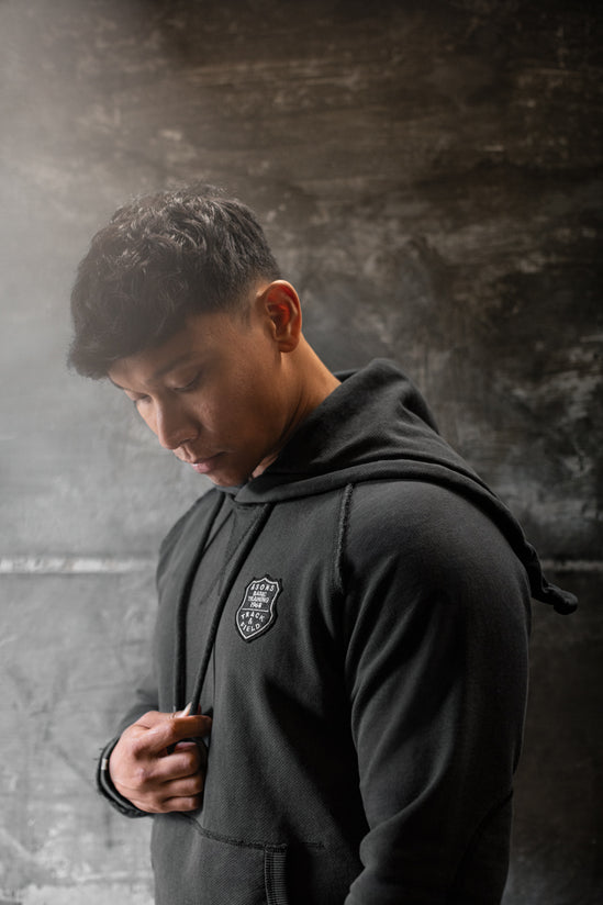 &SONS Warm Down Hoodie Washed Black