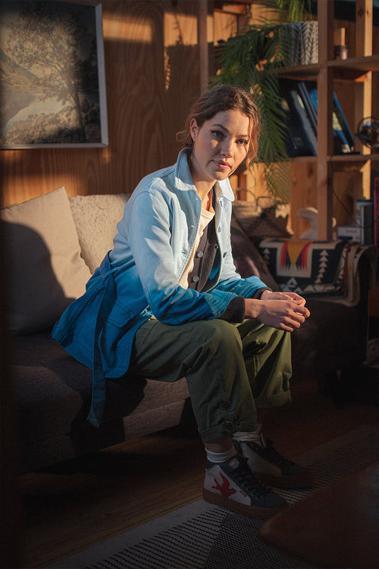 Damsons Chore Jacket Blue OmbrŽ