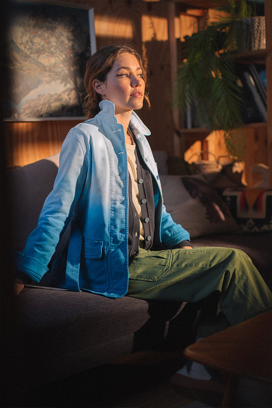Damsons Chore Jacket Blue OmbrŽ