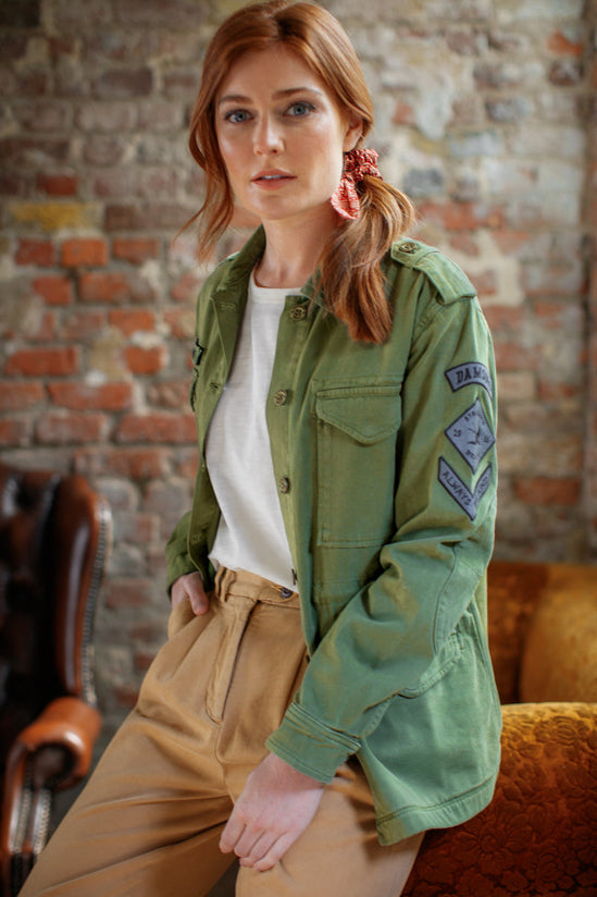 Damsons Combat Jacket Army Green