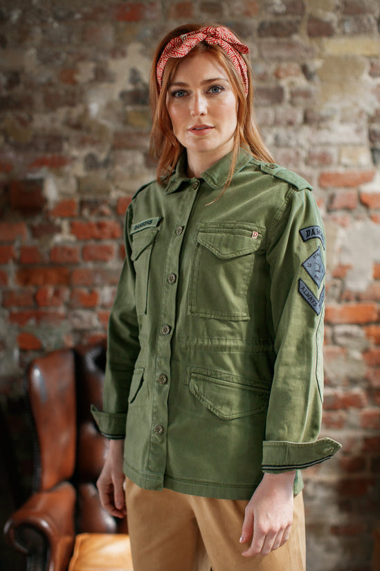 Damsons Combat Jacket Army Green