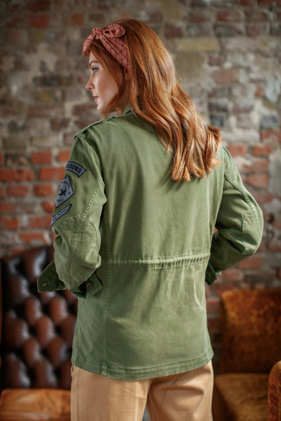 Damsons Combat Jacket Army Green