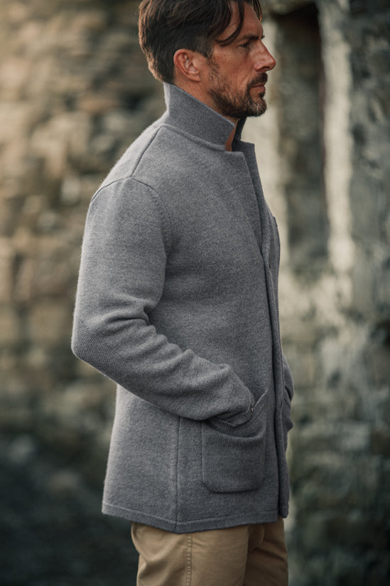 Denton Merino Wool Blazer Grey Marl