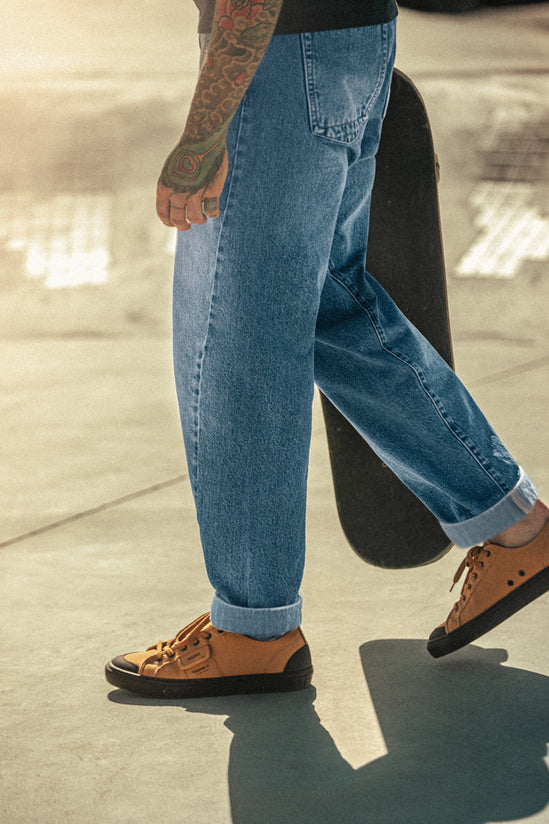 &SONS Switchback Jean Washed Indigo Blue