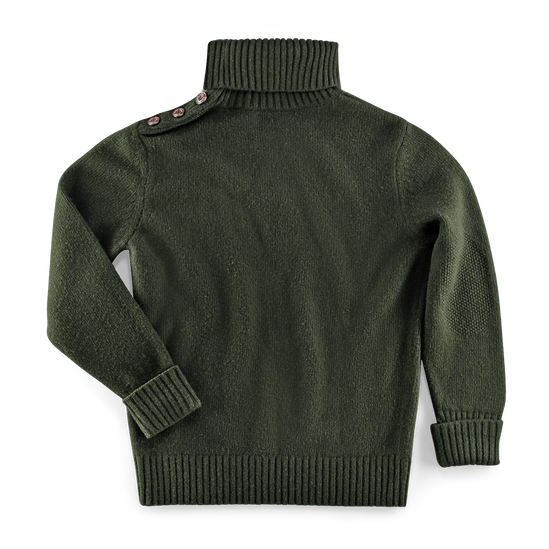 &SONS Ahab Submariner Rollneck Jumper Moss Green