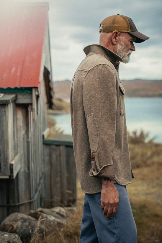 Home Wool Overshirt Fawn
