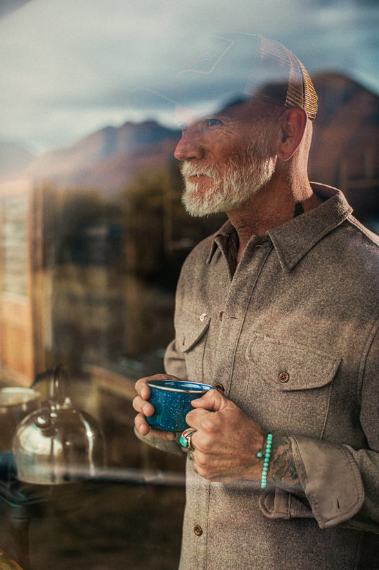 Home Wool Overshirt Fawn