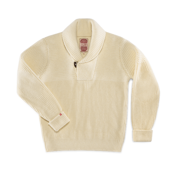 Isaac Shawl Collar Knit Natural
