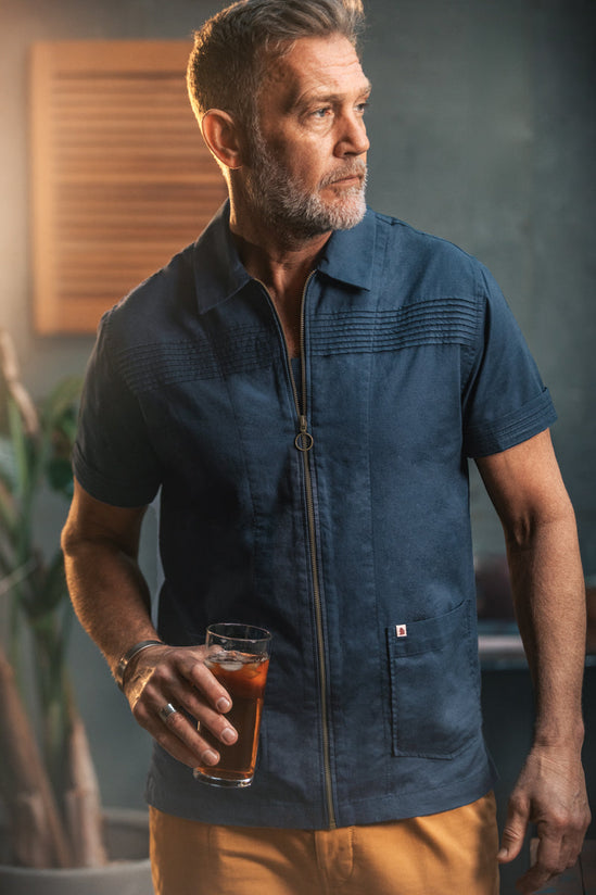Cabana Shirt Dark Denim Blue