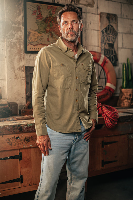 Jacob Pocket Mix Shirt Khaki