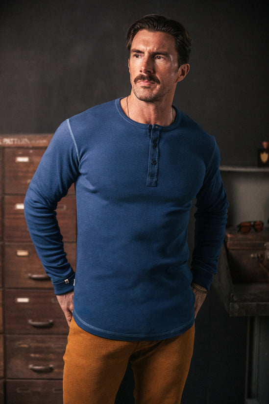 The New Elder Henley Shirt Indigo