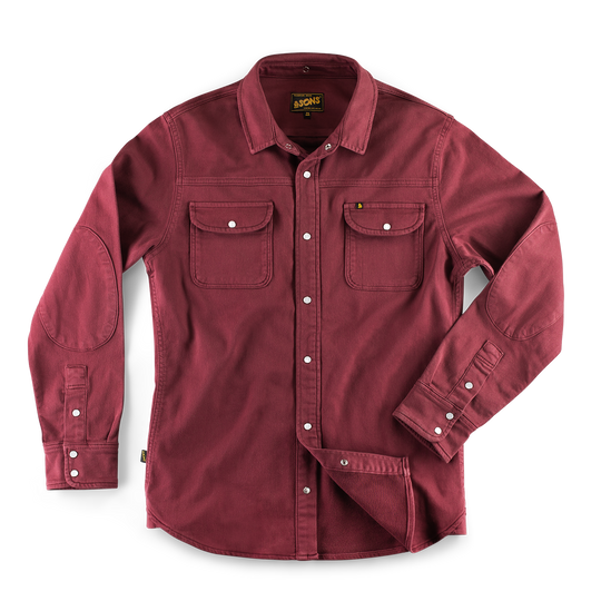 &SONS Sunday Shirt Faded Deep Maroon