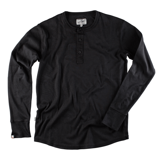 The New Elder Henley Shirt Black