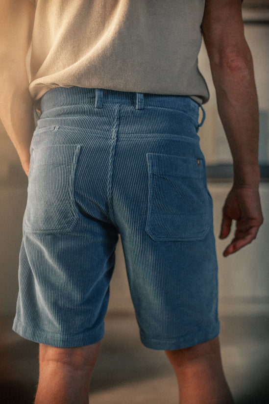 Fresno Cord Shorts Blue