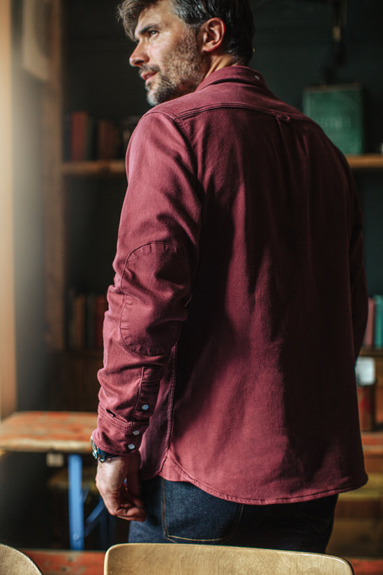 &SONS Sunday Shirt Faded Deep Maroon