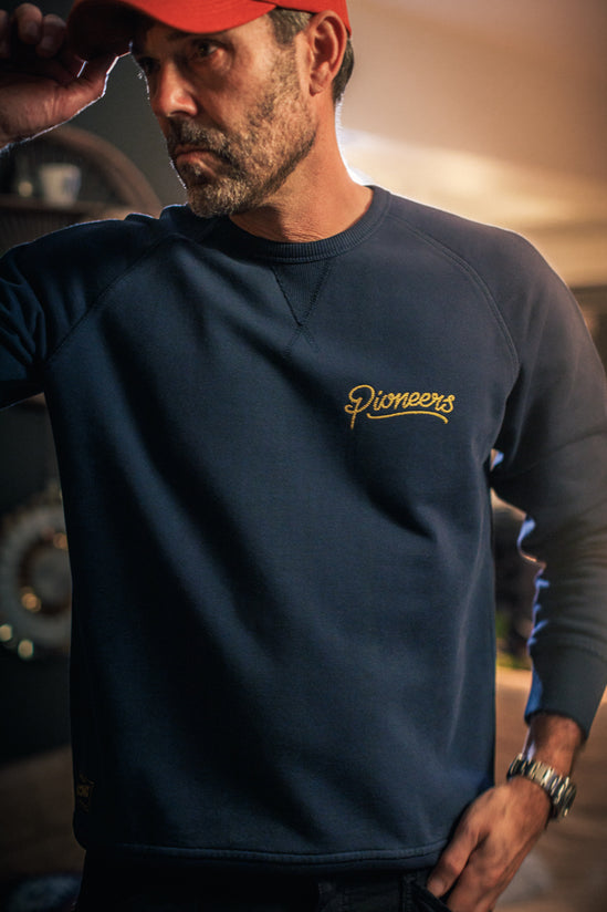 &SONS Embroidered Pioneers Sweatshirt Navy