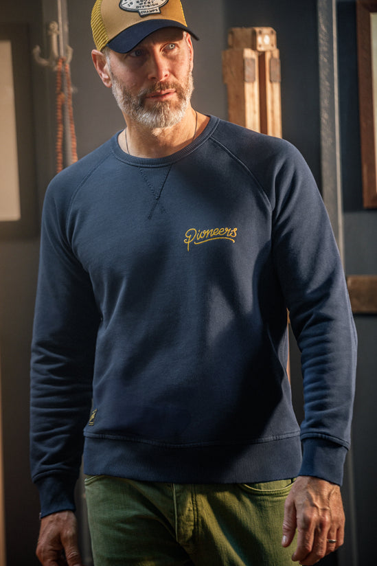 &SONS Embroidered Pioneers Sweatshirt Navy
