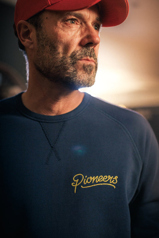 &SONS Embroidered Pioneers Sweatshirt Navy