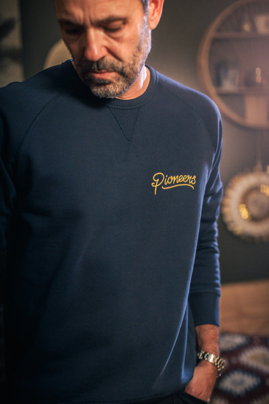 &SONS Embroidered Pioneers Sweatshirt Navy