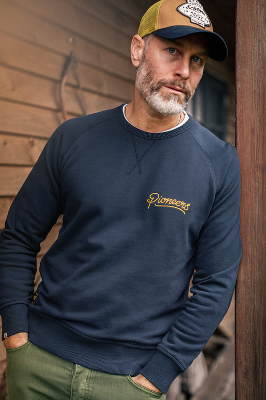 &SONS Embroidered Pioneers Sweatshirt Navy