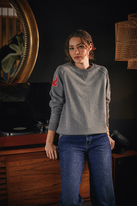 Damsons Resist Sweatshirt Grey Marl