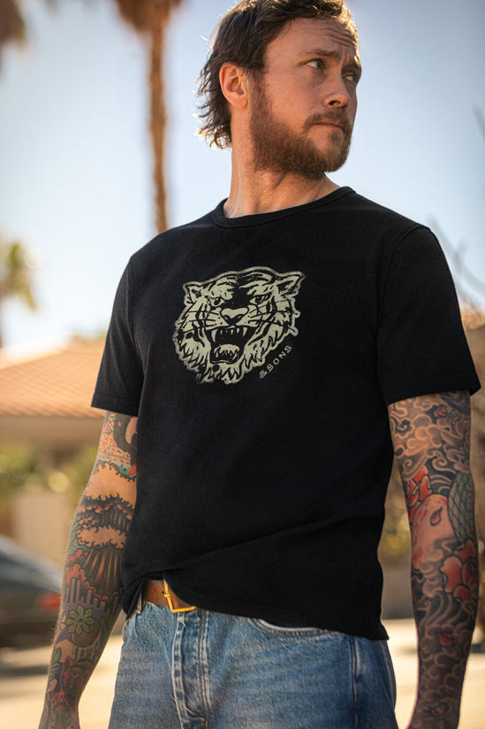 Tiger Head T-Shirt Black