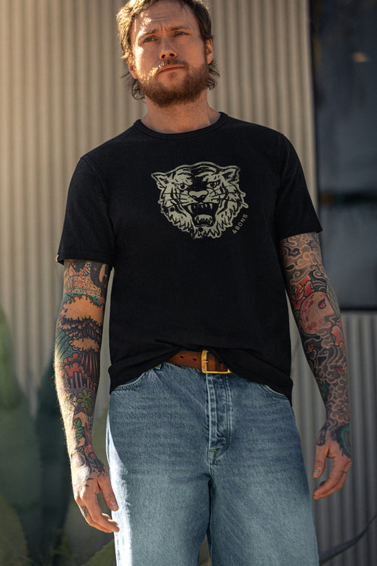 Tiger Head T-Shirt Black