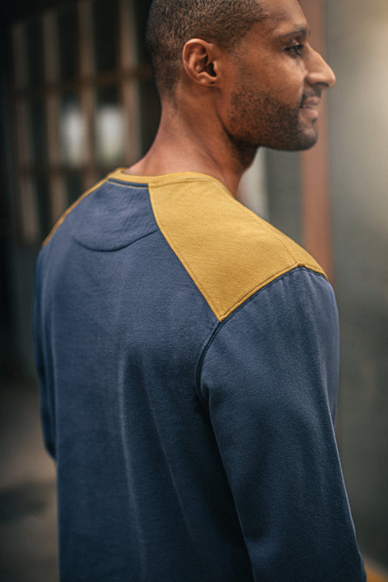 Freeland Long Sleeve T-Shirt Navy/Yellow