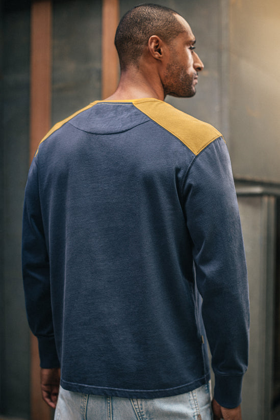 Freeland Long Sleeve T-Shirt Navy/Yellow