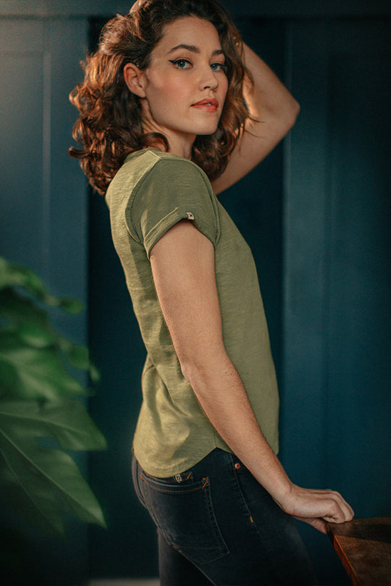 Damsons Rock T-Shirt Army Green