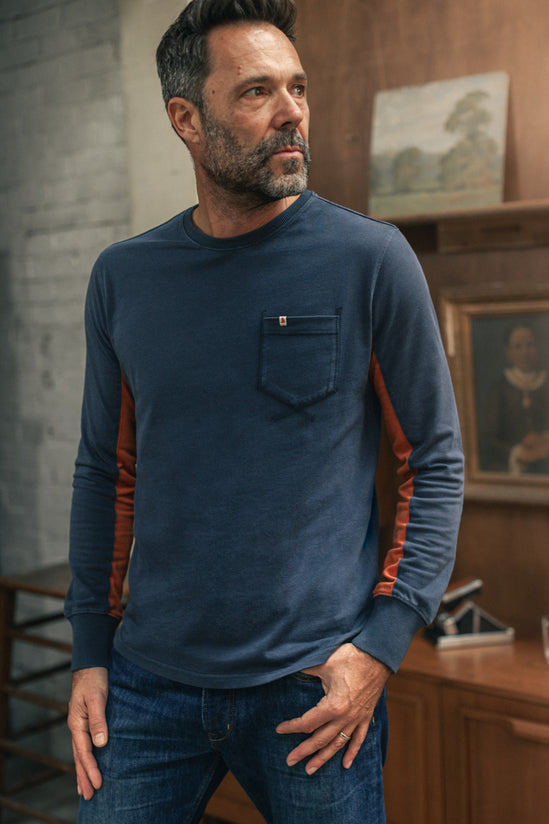 Player Long Sleeve Pocket Top Navy