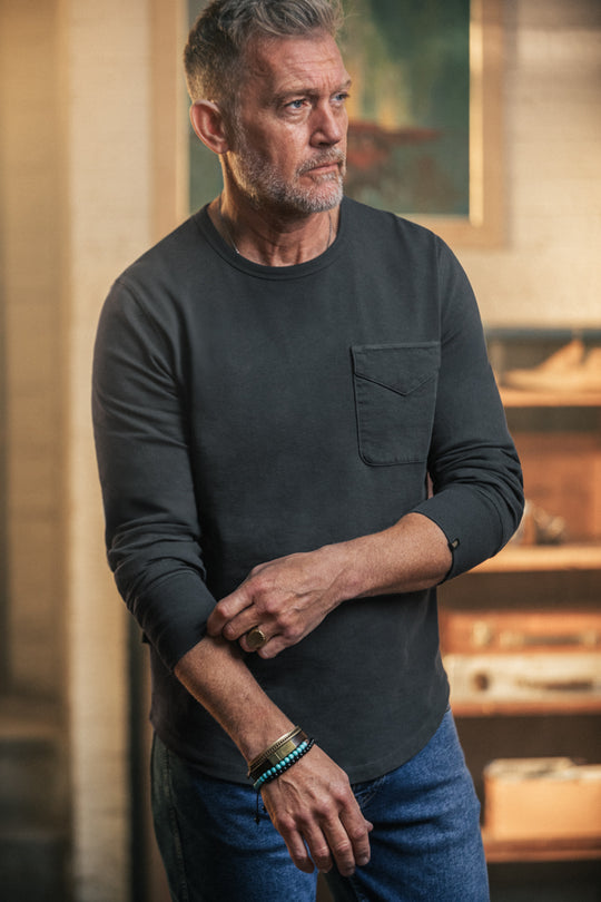 Switchman Long Sleeve Top Black Fade