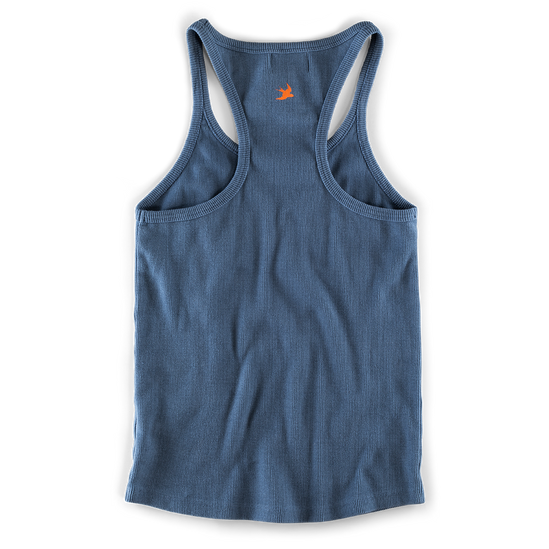Damsons Tank Racer Vest Indigo