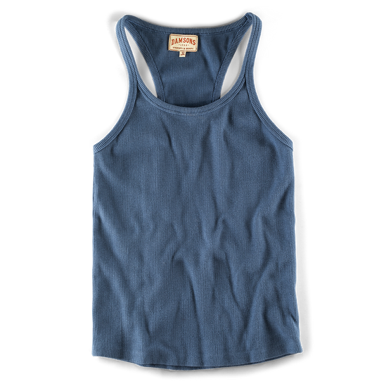 Damsons Tank Racer Vest Indigo