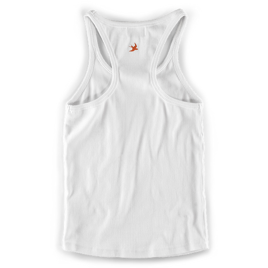 Damsons Tank Racer Vest White