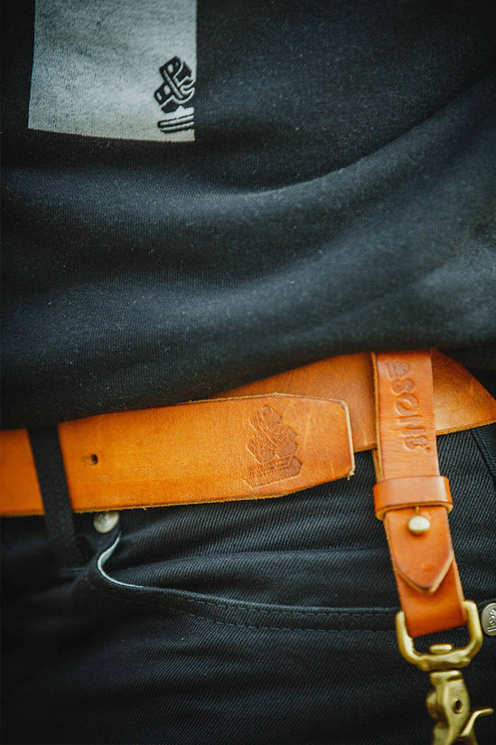 &SONS Tan Leather Belt
