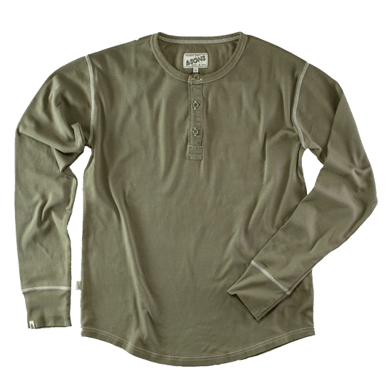 The New Elder Henley Shirt Army Green