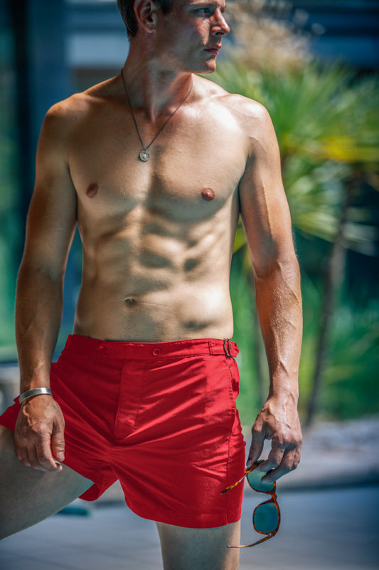 Newman Swim Shorts Vintage Red