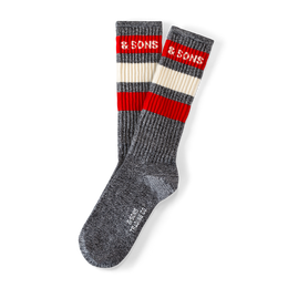 &SONS Baseline Socks in Grey Marl