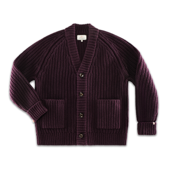 McQueen Max Knitted Cardigan Maroon