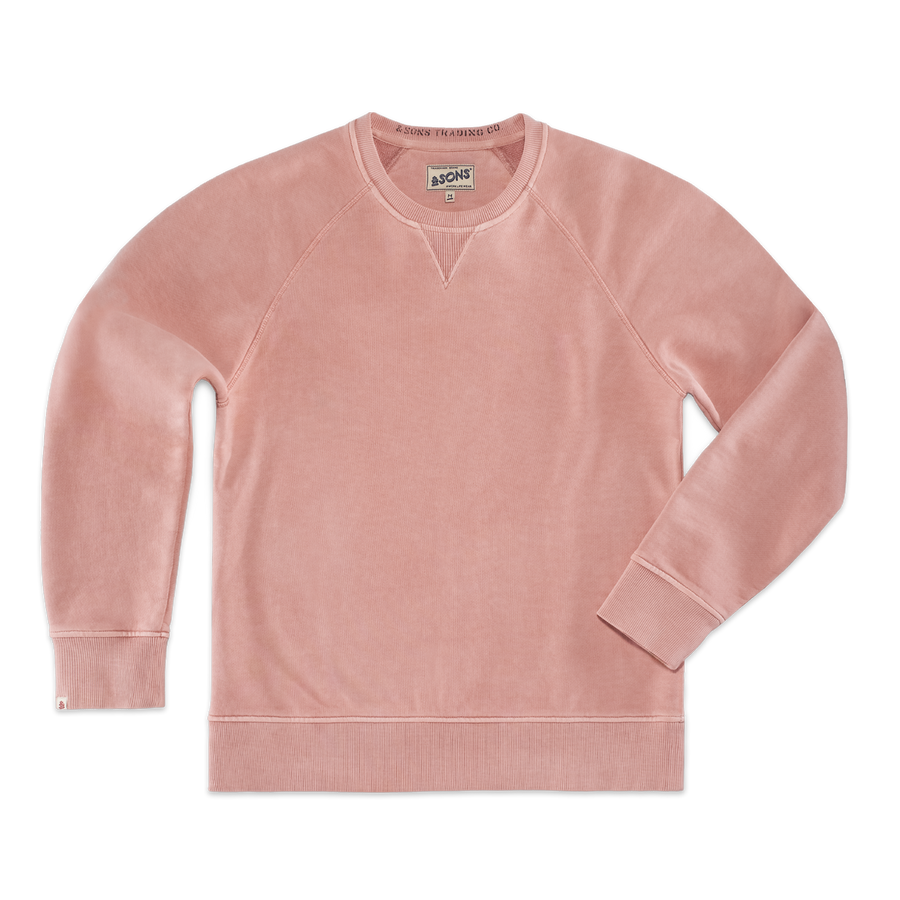Ellis Natural Dye Sweat Pink | Mens Sweater | &SONS