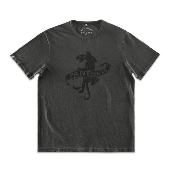 Panthers Slub T-Shirt Black Fade