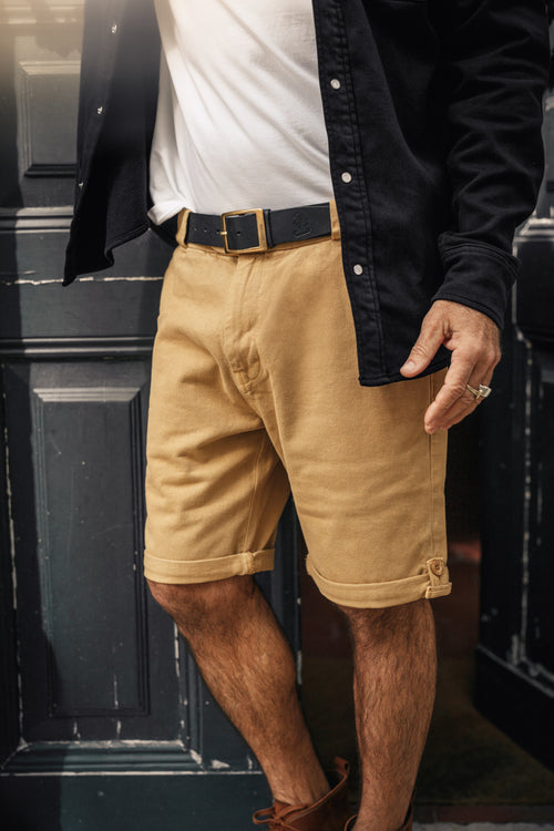 Virgil Chino Shorts Tan | Mens Shorts | &SONS Virgil Chino Shorts Tan | Mens Shorts | &SONS
